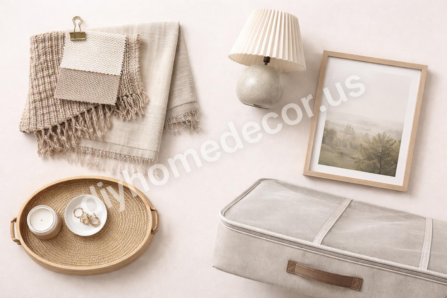 Amazon bedroom decor flat lay weekend shopping list