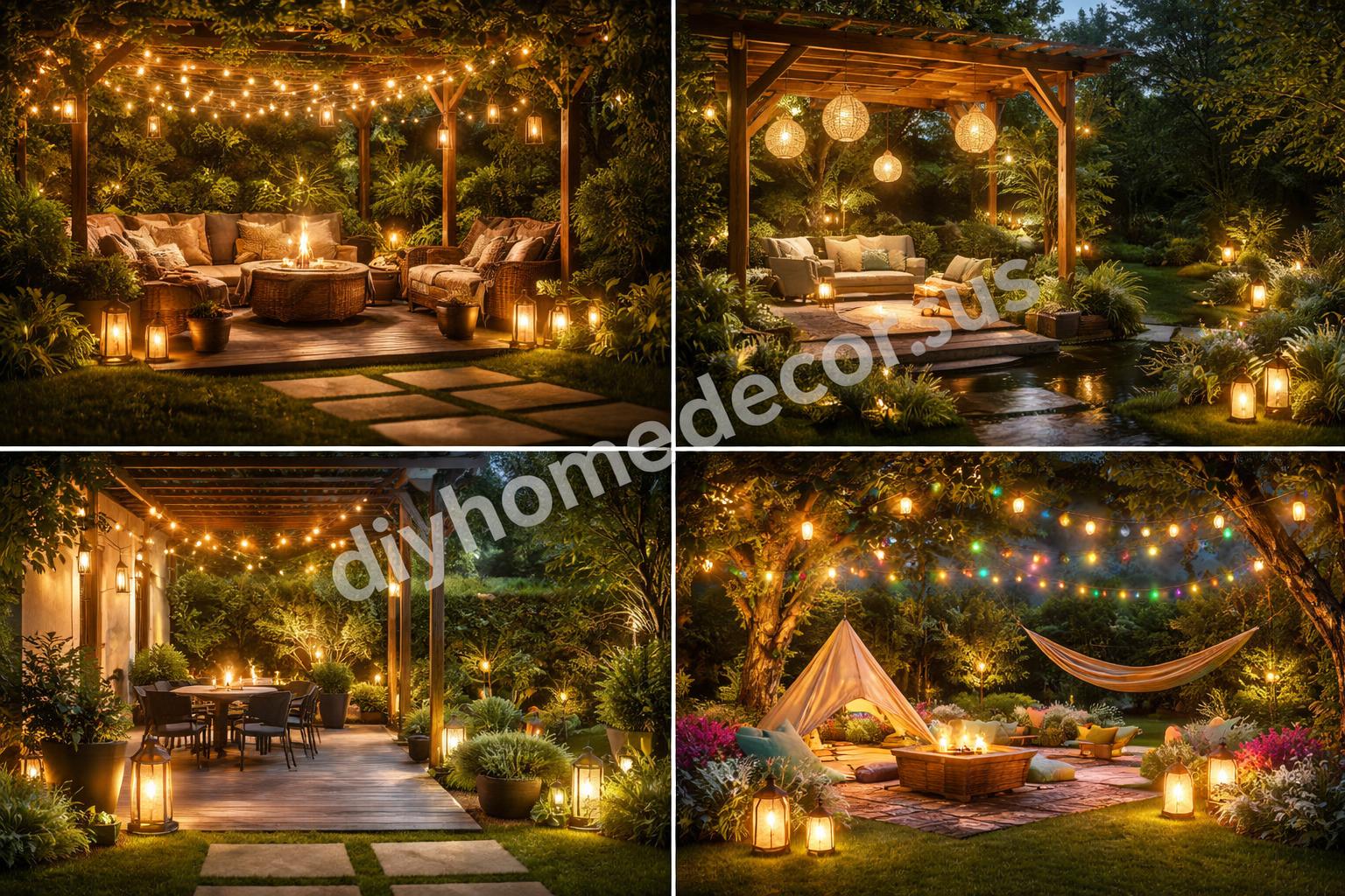 Backyard lighting mood options