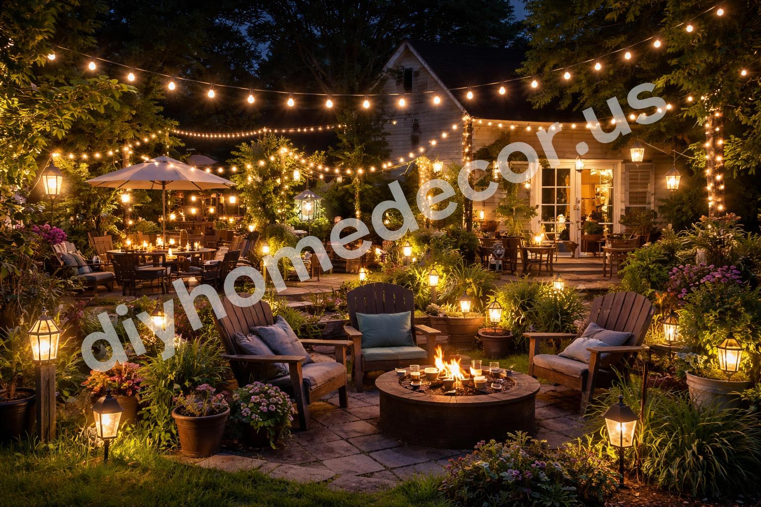 Common garden lighting mistakes overcrowded disorganized yard