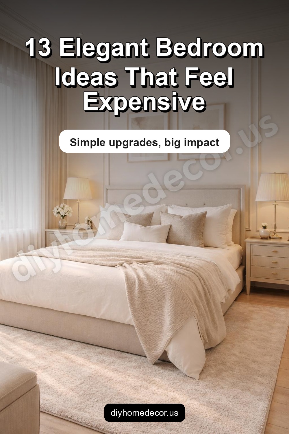 Pinterest image for 13 Elegant Bedroom Décor Ideas That Look Five-Star Worthy