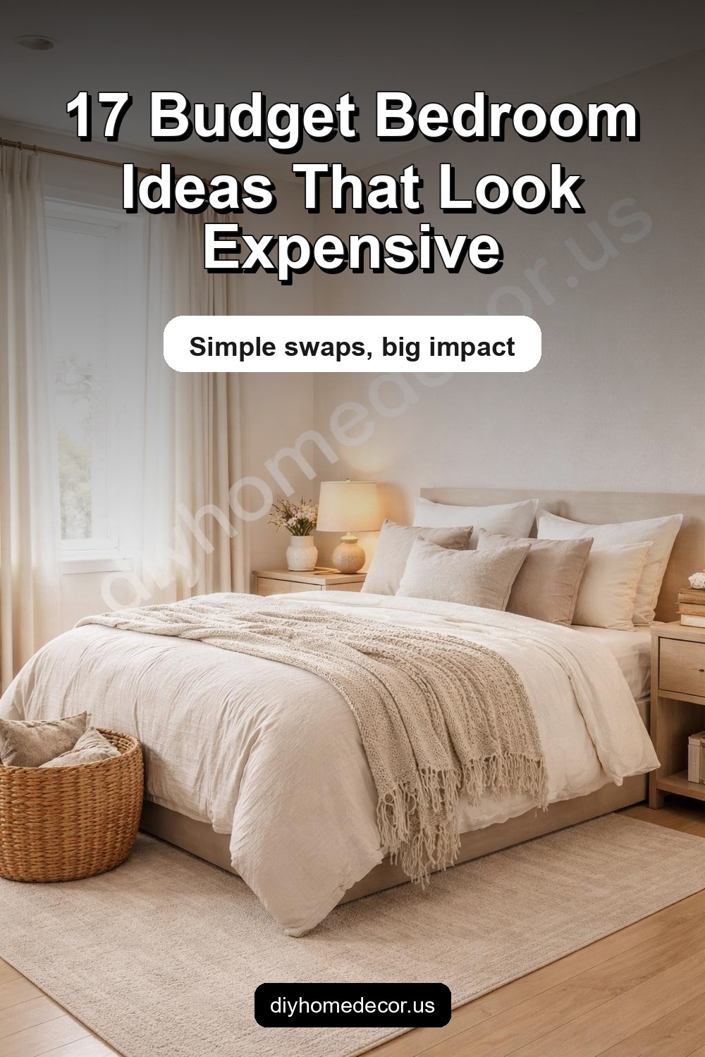 Pinterest image for 17 Budget Bedroom Décor Ideas That Look Surprisingly Expensive