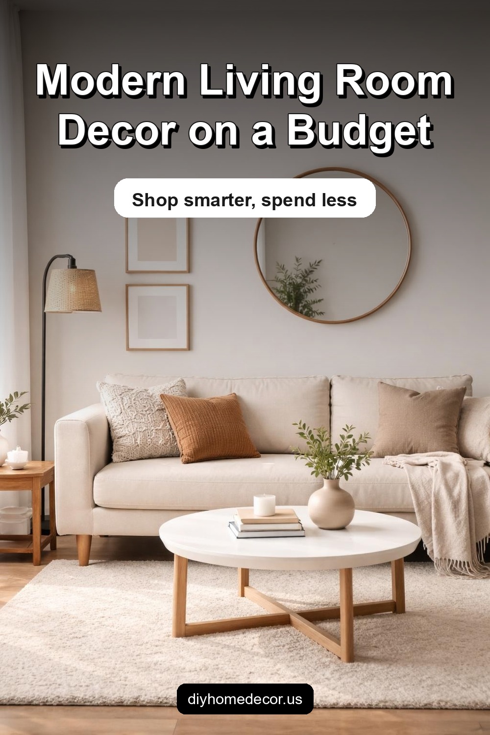 Pinterest image for Where to Buy Modern Living Room Decor Online for Less