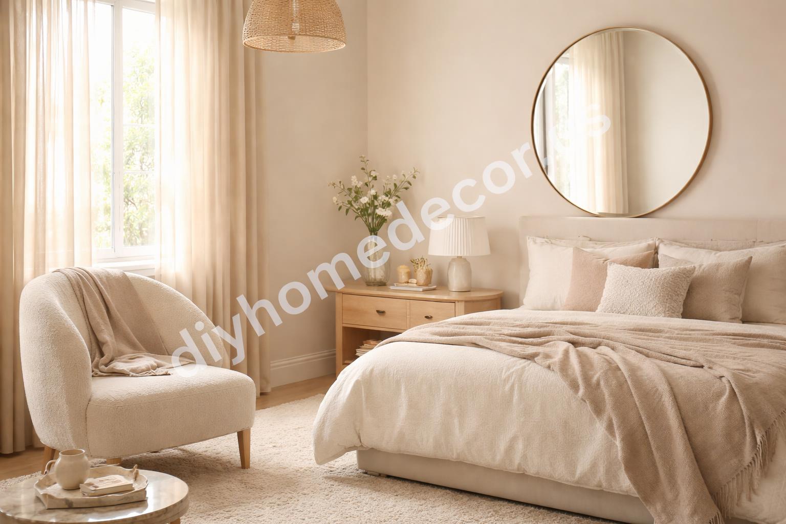 Romantic bedroom soft curves furniture