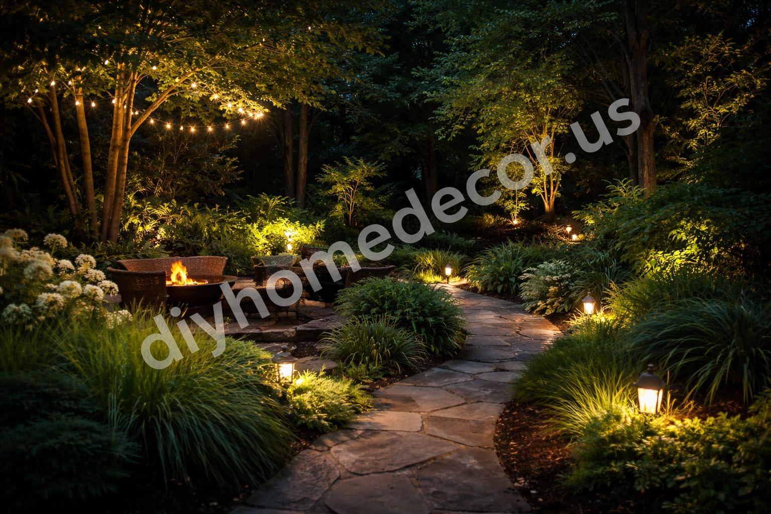 Balanced light and shadow backyard design