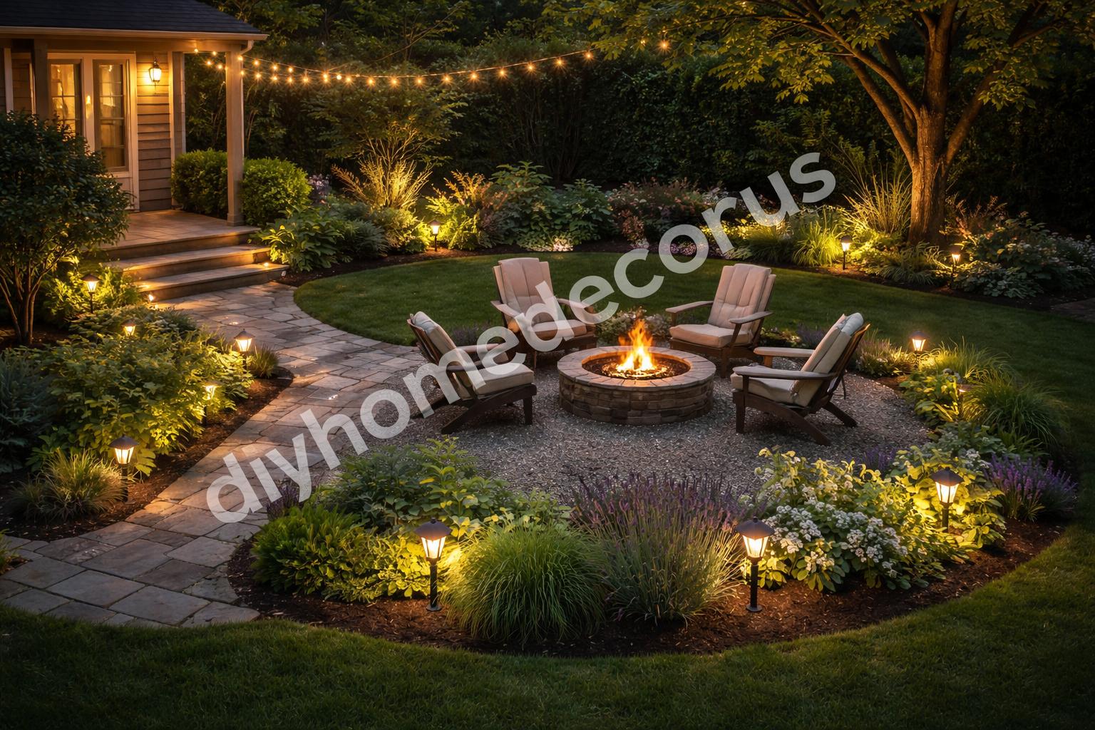 Simple backyard lighting mix setup